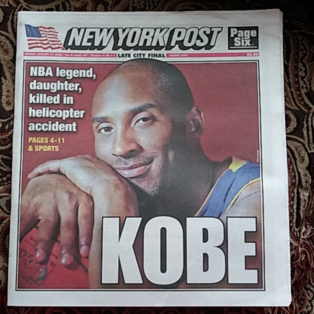 Kobe Bryant newspaper new york post
